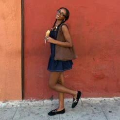 BAYLEE BALLET FLATS ONYX PERFORATED SUEDE(Baylee Ballet Flats Onyx Perforated Suede) -Dolce Vita 10 5