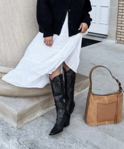 SAMSIN BOOTS BLACK LEATHER(Samsin Boots Black Leather) -Dolce Vita 12 1