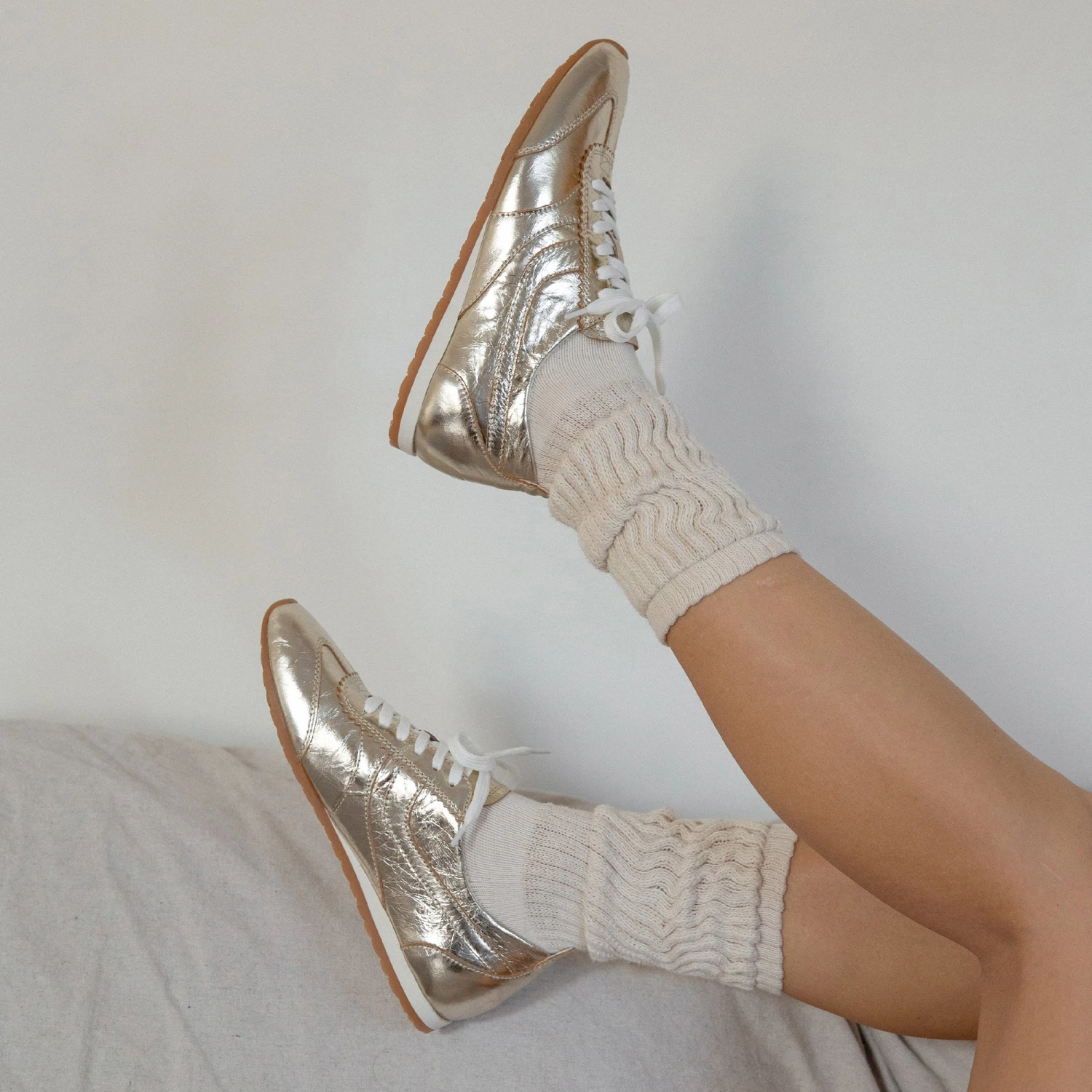 DELANY SNEAKERS LIGHT GOLD CRINKLE PATENT(Delany Sneakers Light Gold Crinkle Patent) 2 DELANY SNEAKERS LIGHT GOLD CRINKLE PATENT(Delany Sneakers Light Gold Crinkle Patent) - Image 2