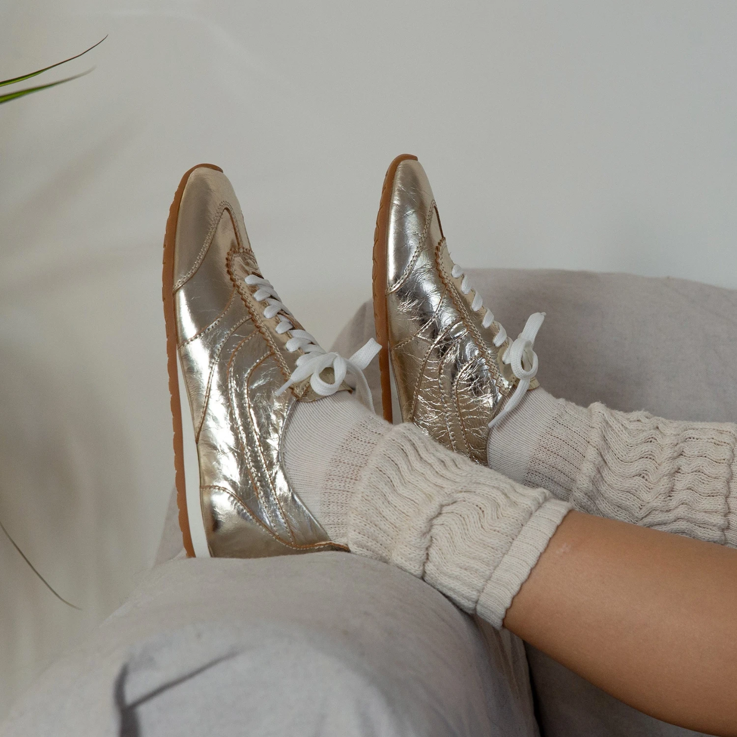 DELANY SNEAKERS LIGHT GOLD CRINKLE PATENT(Delany Sneakers Light Gold Crinkle Patent) 6 DELANY SNEAKERS LIGHT GOLD CRINKLE PATENT(Delany Sneakers Light Gold Crinkle Patent) - Image 6