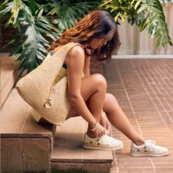 AZALIA SNEAKERS WHITE FLORAL RAFFIA(Azalia Sneakers White Floral Raffia) -Dolce Vita AZALIAMISSIE a8bbcc75 e373 4dea 848e f3c06302f79f