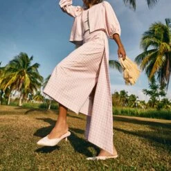 CLEO X BYRDIE GOLF HEELS PINK FLORAL SATIN(Cleo X Byrdie Golf Heels Pink Floral Satin) -Dolce Vita BG Jam 2304