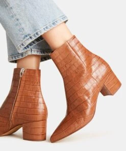 BEL BOOTIES COGNAC CROCO - Re:vita(Bel Booties Cognac Croco Resale) 13 BEL BOOTIES COGNAC CROCO - Re:vita(Bel Booties Cognac Croco Resale) -Dolce Vita DOLCEVIA BOOTIES BEL COGNAC CROCO 2