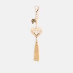 HEART TASSEL BAG CHARM GOLD(Heart Tassel Bag Charm Gold)