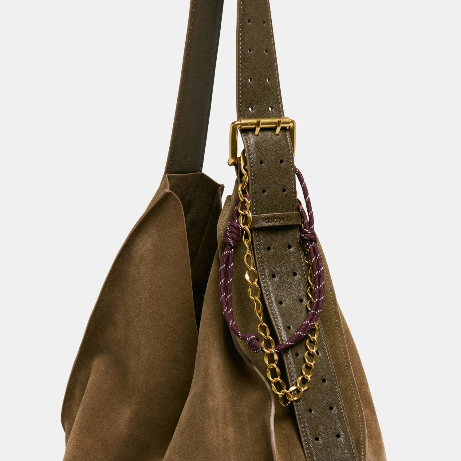 ROPE + CHAIN BAG CHARM BURGUNDY MULTI(Rope And Chain Bag Charm Burgundy Multi) 3 ROPE + CHAIN BAG CHARM BURGUNDY MULTI(Rope And Chain Bag Charm Burgundy Multi) - Image 3