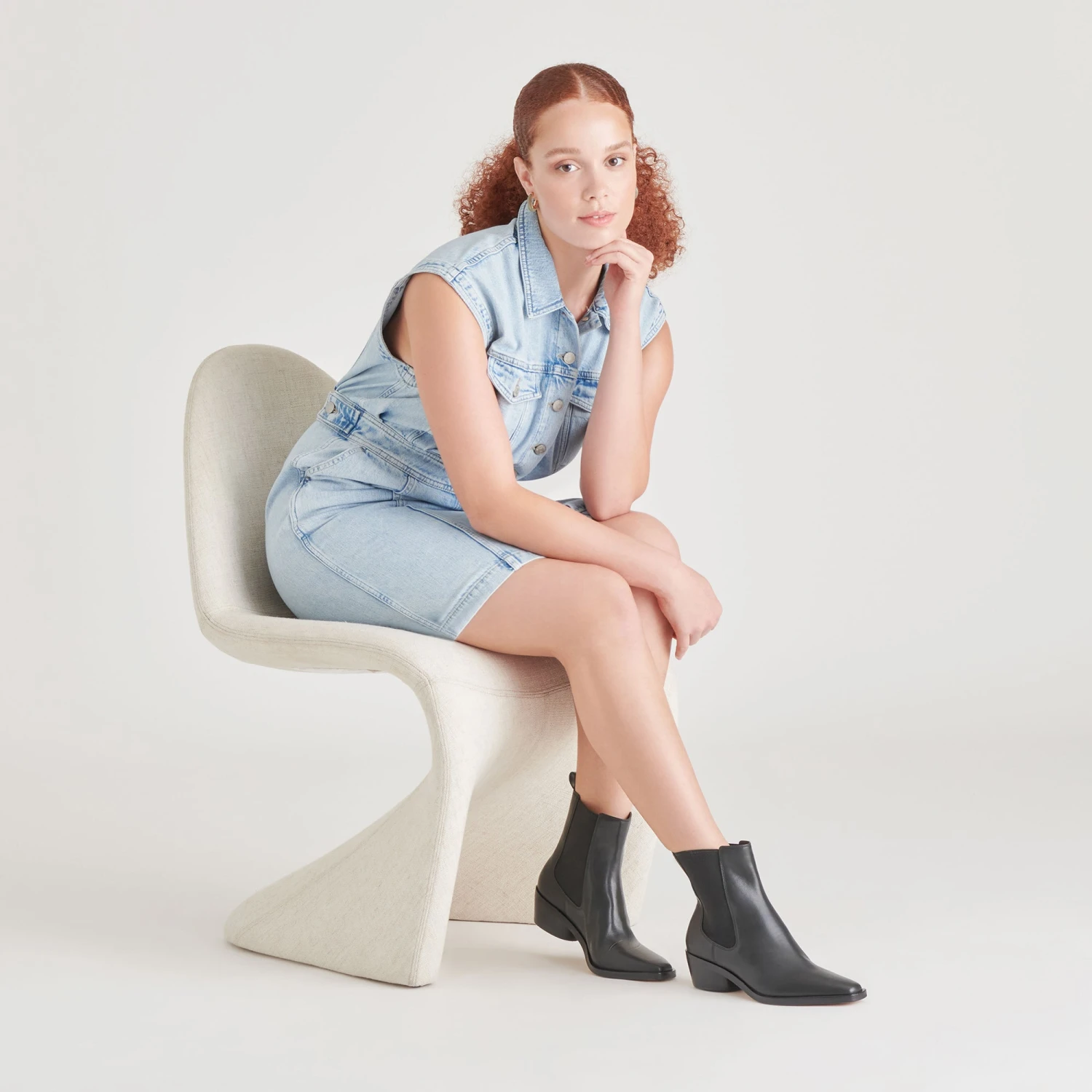 FOSTER BOOTIES BLACK LEATHER(Foster Booties Black Leather) 2 FOSTER BOOTIES BLACK LEATHER(Foster Booties Black Leather) - Image 2