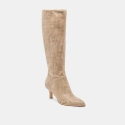 ALDY BOOTS HERRINGBONE PRINTED SUEDE(Aldy Boots Herringbone Printed Suede) -Dolce Vita DOLCEVITA BOOTS ALDY HERRINGBONEPRINTEDSUEDE 01