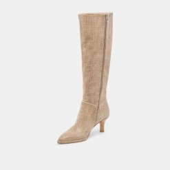 ALDY BOOTS HERRINGBONE PRINTED SUEDE(Aldy Boots Herringbone Printed Suede) -Dolce Vita DOLCEVITA BOOTS ALDY HERRINGBONEPRINTEDSUEDE 09