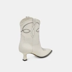 ANGEL BOOTIES WHITE LEATHER(Angel Booties White Leather) -Dolce Vita DOLCEVITA BOOTS ANGEL WHITELEATHER 03