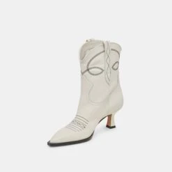 ANGEL BOOTIES WHITE LEATHER(Angel Booties White Leather) -Dolce Vita DOLCEVITA BOOTS ANGEL WHITELEATHER 08