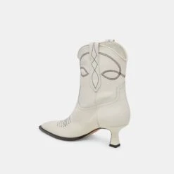 ANGEL BOOTIES WHITE LEATHER(Angel Booties White Leather) -Dolce Vita DOLCEVITA BOOTS ANGEL WHITELEATHER 09