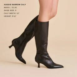 AUGGIE NARROW CALF BOOTS BLACK LEATHER(Auggie Narrow Calf Boots Black Leather) -Dolce Vita DOLCEVITA BOOTS AUGGIE BLACKLEATHER NARROWCALF 3