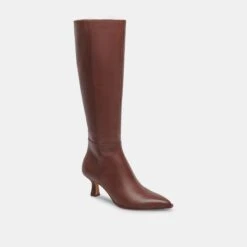 AUGGIE NARROW CALF BOOTS CHOCOLATE LEATHER(Auggie Narrow Calf Boots Chocolate Leather) -Dolce Vita DOLCEVITA BOOTS AUGGIE CHOCOLATELEATHER 01 daa134a0 8875 404b b6dd f0a12011db30