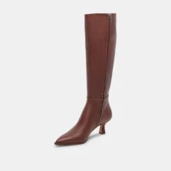 AUGGIE NARROW CALF BOOTS CHOCOLATE LEATHER(Auggie Narrow Calf Boots Chocolate Leather) -Dolce Vita DOLCEVITA BOOTS AUGGIE CHOCOLATELEATHER 08 919401df d4a0 4a88 9107 49c1513069e6