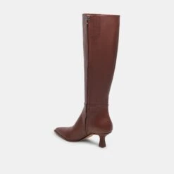 AUGGIE NARROW CALF BOOTS CHOCOLATE LEATHER(Auggie Narrow Calf Boots Chocolate Leather) -Dolce Vita DOLCEVITA BOOTS AUGGIE CHOCOLATELEATHER 09 dc7d64e8 3fd5 4b97 8ee8 188dca0a7705