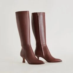 AUGGIE WIDE CALF BOOTS CHOCOLATE LEATHER(Auggie Wide Calf Boots Chocolate Leather) -Dolce Vita DOLCEVITA BOOTS AUGGIE CHOCOLATELEATHER DETAILS 02 7845798d 5d38 4f72 96cd 5e217c3d5969