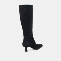 AUGGIE WIDE CALF BOOTS ONYX SUEDE(Auggie Wide Calf Boots Onyx Suede) -Dolce Vita DOLCEVITA BOOTS AUGGIE ONYX SUEDE 03