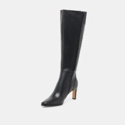 EMMI WIDE CALF BOOTS BLACK LEATHER(Emmi Wide Calf Boots Black Leather) -Dolce Vita DOLCEVITA BOOTS EMMIWC BLACKLEATHER 01 1