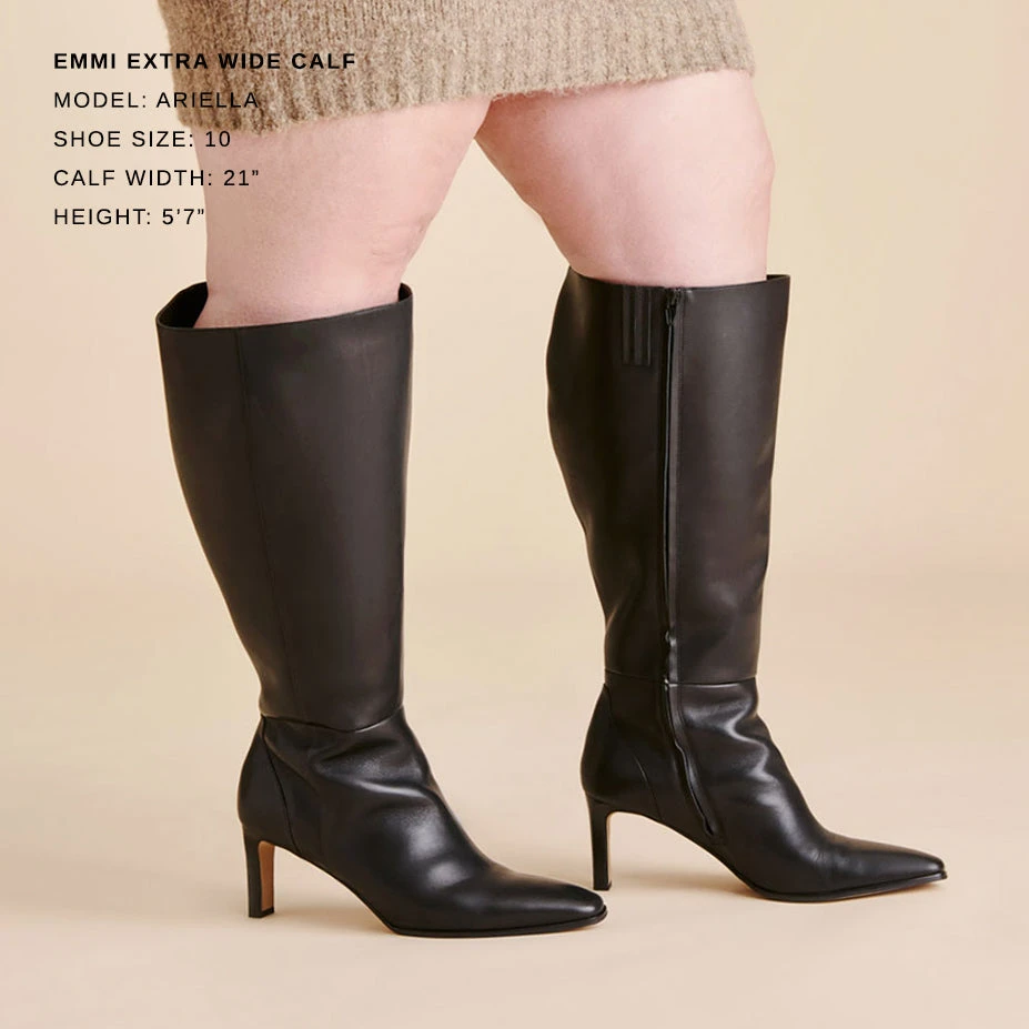 EMMI EXTRA WIDE CALF BOOTS BLACK LEATHER(Emmi Extra Wide Calf Boots Black Leather) 4 EMMI EXTRA WIDE CALF BOOTS BLACK LEATHER(Emmi Extra Wide Calf Boots Black Leather) - Image 4