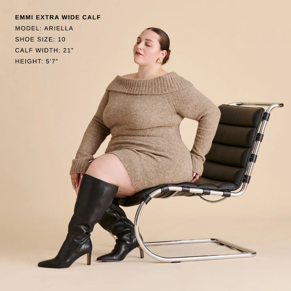 EMMI EXTRA WIDE CALF BOOTS BLACK LEATHER(Emmi Extra Wide Calf Boots Black Leather) 2 EMMI EXTRA WIDE CALF BOOTS BLACK LEATHER(Emmi Extra Wide Calf Boots Black Leather) - Image 2