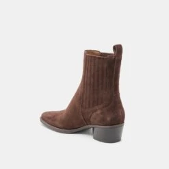 FAINT H2O BOOTIES DK BROWN SUEDE(Faint H2o Booties Dk Brown Suede) -Dolce Vita DOLCEVITA BOOTS FAINT H2O DK BROWN SUEDE H2O 08 b3fea956 e283 4912 b120 2338d5c5536b