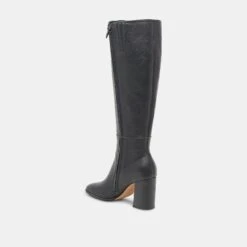 Dolce Vita FYNN WIDE CALF BOOTS ONYX LEATHER(Fynn Wide Calf Boots Onyx Leather) -Dolce Vita DOLCEVITA BOOTS FYNNEXTRAWIDECALF ONYXLEATHER 02