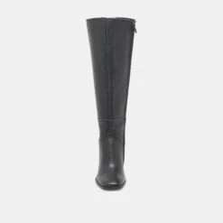 Dolce Vita FYNN WIDE CALF BOOTS ONYX LEATHER(Fynn Wide Calf Boots Onyx Leather) -Dolce Vita DOLCEVITA BOOTS FYNNEXTRAWIDECALF ONYXLEATHER 03