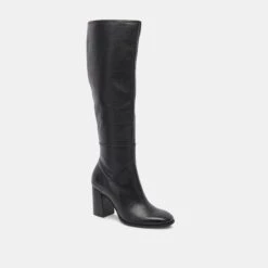 Dolce Vita FYNN WIDE CALF BOOTS ONYX LEATHER(Fynn Wide Calf Boots Onyx Leather) -Dolce Vita DOLCEVITA BOOTS FYNN ONYXLEATHER 01 aaa1bb13 0709 4ba4 8bf1 240953488ca8