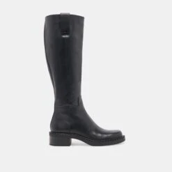 GLORY H2O WIDE CALF BOOTS BLACK LEATHER(Glory H2o Wide Calf Boots Black Leather)