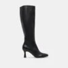 Dolce Vita GYRA WIDE CALF BOOTS BLACK LEATHER(Gyra Wide Calf Boots Black Leather)
