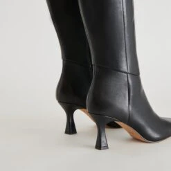 Dolce Vita GYRA WIDE CALF BOOTS BLACK LEATHER(Gyra Wide Calf Boots Black Leather) -Dolce Vita DOLCEVITA BOOTS GYRA BLACKLEATHER DETAILS 07 c9711a61 b66d 4ec0 9506 e3510f5c0c86