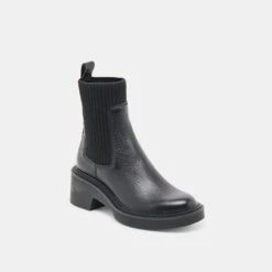 HILORA H2O BOOTS BLACK LEATHER(Hilora H2o Boots Black Leather) -Dolce Vita DOLCEVITA BOOTS HILORA BLACK LEATHER H2O 01
