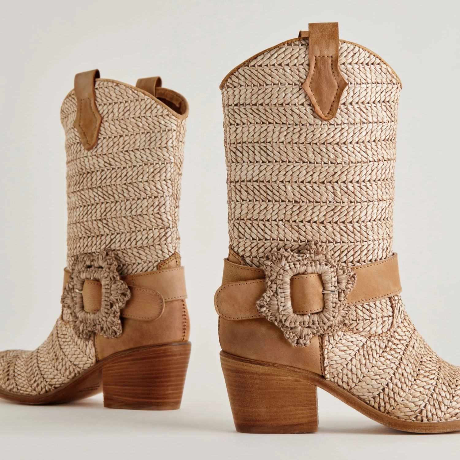 HOSS BOOTS BROWN MULTI RAFFIA(Hoss Boots Brown Multi Raffia) 1 HOSS BOOTS BROWN MULTI RAFFIA(Hoss Boots Brown Multi Raffia)