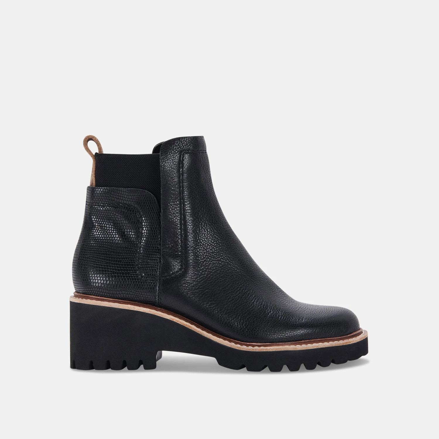 HUEY H2O WIDE BOOTIES BLACK LEATHER H2O(Huey H2o Wide Booties Black Leather H2o) 1 HUEY H2O WIDE BOOTIES BLACK LEATHER H2O(Huey H2o Wide Booties Black Leather H2o)