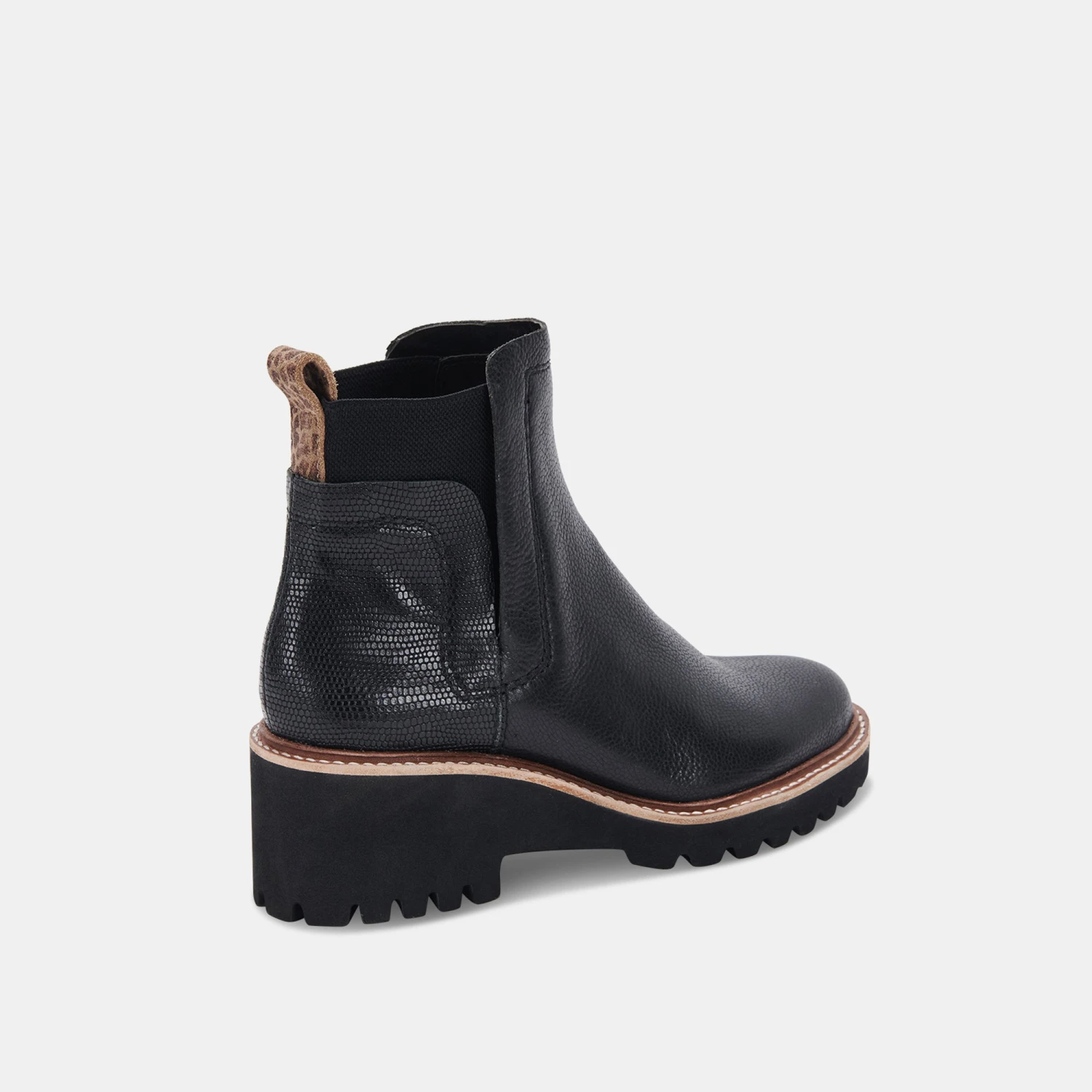 HUEY H2O WIDE BOOTIES BLACK LEATHER H2O(Huey H2o Wide Booties Black Leather H2o) 4 HUEY H2O WIDE BOOTIES BLACK LEATHER H2O(Huey H2o Wide Booties Black Leather H2o) - Image 4