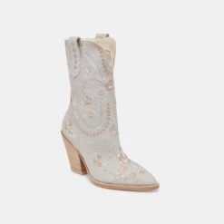 JESSEY FLORAL BOOTS LIGHT BLUE NUBUCK(Jessey Floral Boots Light Blue Nubuck) -Dolce Vita DOLCEVITA BOOTS JESSEYFLORAL LIGHTBLUENUBUCK 01