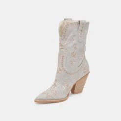 JESSEY FLORAL BOOTS LIGHT BLUE NUBUCK(Jessey Floral Boots Light Blue Nubuck) -Dolce Vita DOLCEVITA BOOTS JESSEYFLORAL LIGHTBLUENUBUCK 08