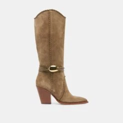 JODY BOOTS OLIVE SUEDE(Jody Boots Olive Suede)