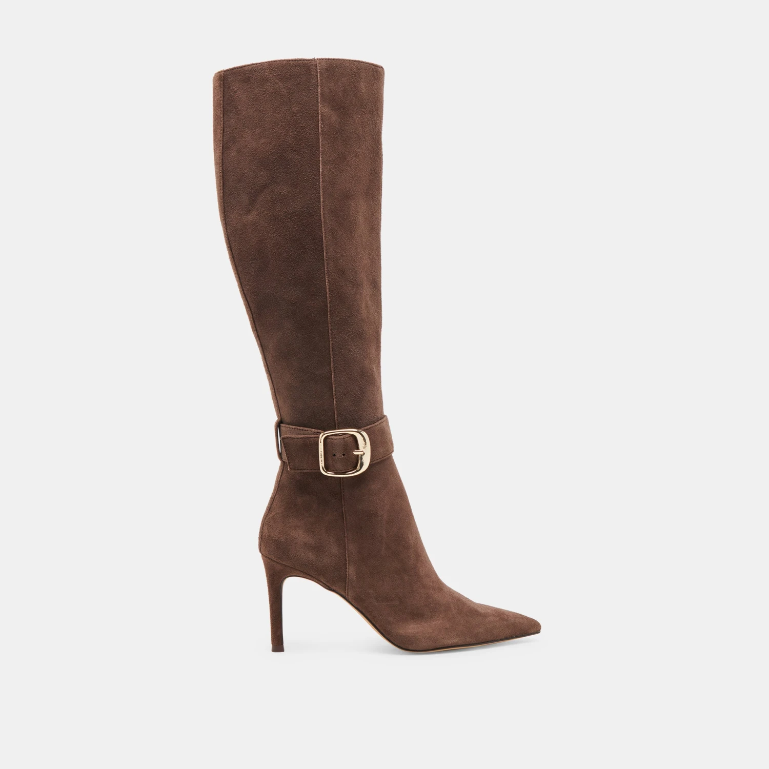 KINZY WIDE CALF BOOTS DK BROWN SUEDE(Kinzy Wide Calf Boots Dk Brown Suede) 1 KINZY WIDE CALF BOOTS DK BROWN SUEDE(Kinzy Wide Calf Boots Dk Brown Suede)