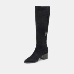 KIRSON WIDE CALF BOOTS ONYX SUEDE(Kirson Wide Calf Boots Onyx Suede) 14 KIRSON WIDE CALF BOOTS ONYX SUEDE(Kirson Wide Calf Boots Onyx Suede) -Dolce Vita DOLCEVITA BOOTS KIRSONEXTRAWIDECALF ONYXSUEDE 01