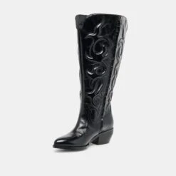MIRLA EXTRA WIDE CALF BOOTS BLACK LEATHER(Mirla Extra Wide Calf Boots Black Leather) -Dolce Vita DOLCEVITA BOOTS MIRLAPLUS BLACKLEATHER 01 2