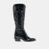 MIRLA WIDE CALF BOOTS BLACK LEATHER(Mirla Wide Calf Boots Black Leather)