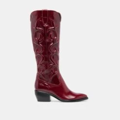 MIRLA BOOTS OXBLOOD LEATHER(Mirla Boots Oxblood Leather)