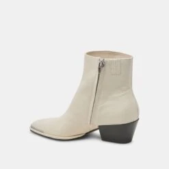 NONAH BOOTIES IVORY LEATHER(Nonah Booties Ivory Leather) -Dolce Vita DOLCEVITA BOOTS NONAH IVORY LEATHER 09