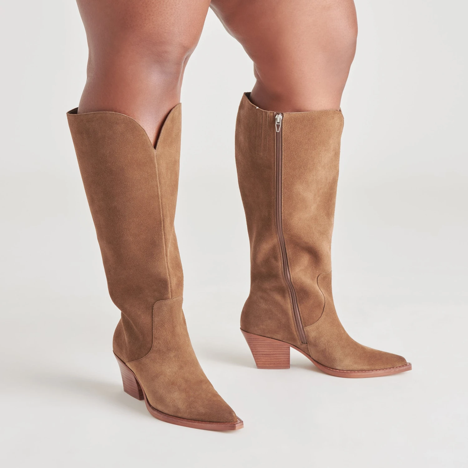 RAJ EXTRA WIDE CALF BOOTS BROWN SUEDE(Raj Extra Wide Calf Boots Brown Suede) 2 RAJ EXTRA WIDE CALF BOOTS BROWN SUEDE(Raj Extra Wide Calf Boots Brown Suede) - Image 2