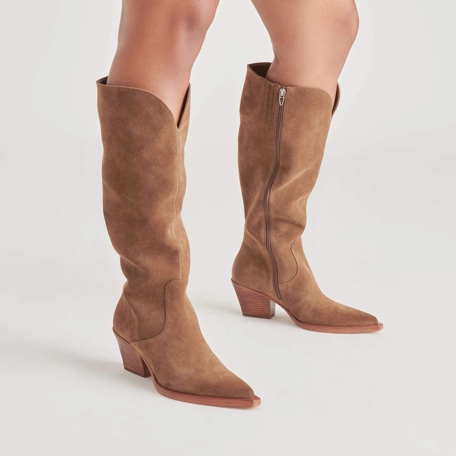 Dolce Vita RAJ WIDE CALF BOOTS BROWN SUEDE(Raj Wide Calf Boots Brown Suede) 2 Dolce Vita RAJ WIDE CALF BOOTS BROWN SUEDE(Raj Wide Calf Boots Brown Suede) - Image 2