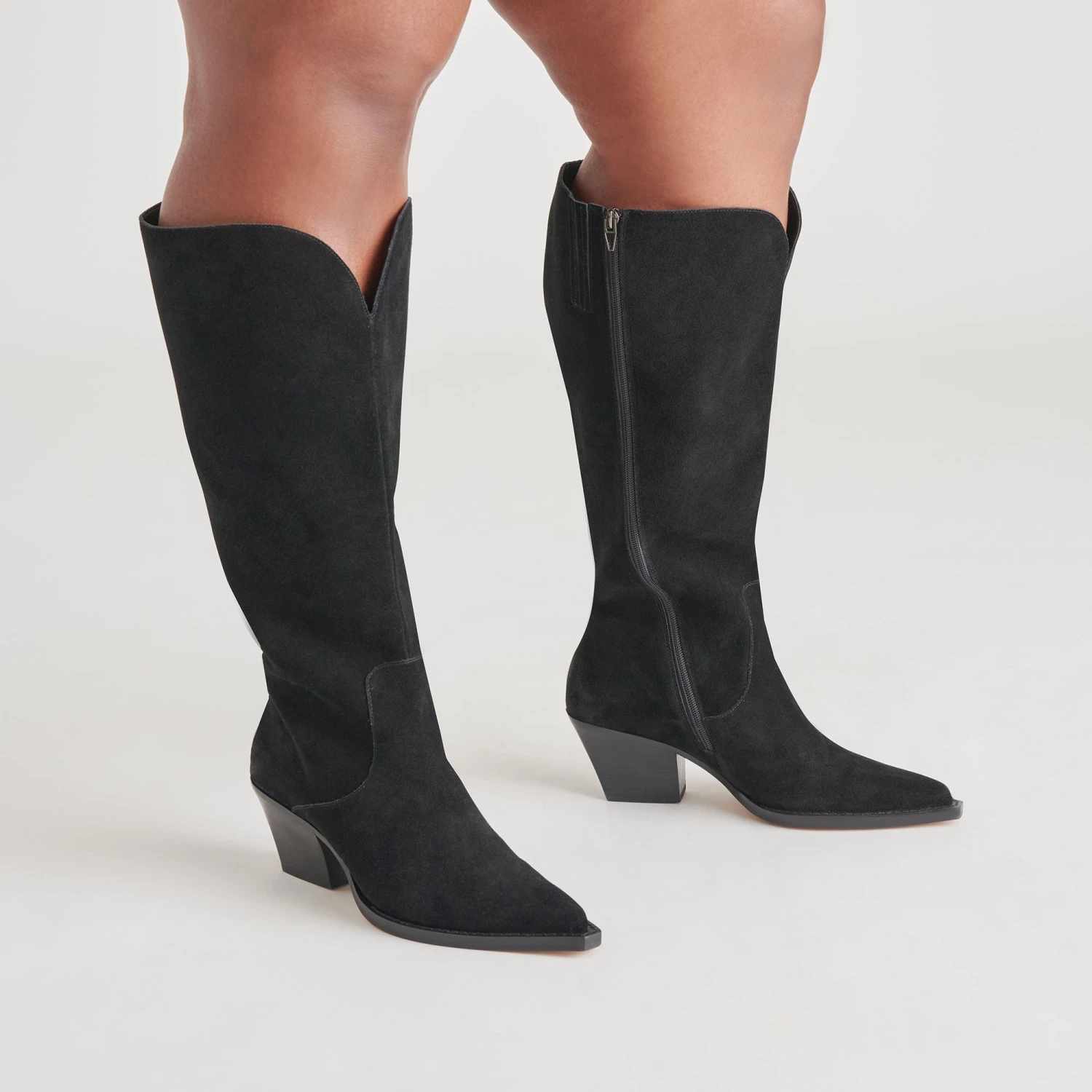 RAJ EXTRA WIDE CALF BOOTS ONYX SUEDE(Raj Extra Wide Calf Boots Onyx Suede) 2 RAJ EXTRA WIDE CALF BOOTS ONYX SUEDE(Raj Extra Wide Calf Boots Onyx Suede) - Image 2
