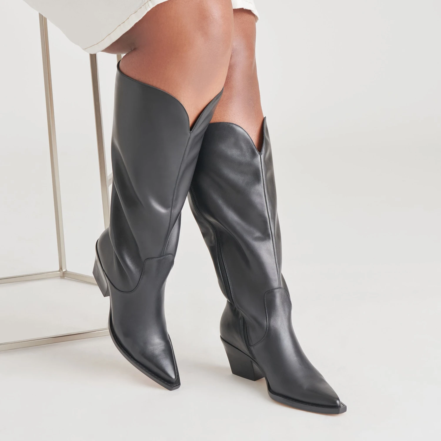 RAJ EXTRA WIDE CALF BOOTS BLACK LEATHER(Raj Extra Wide Calf Boots Black Leather) 4 RAJ EXTRA WIDE CALF BOOTS BLACK LEATHER(Raj Extra Wide Calf Boots Black Leather) - Image 4