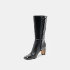RIGGS WIDE CALF BOOTS BLACK LEATHER(Riggs Wide Calf Boots Black Leather) -Dolce Vita DOLCEVITA BOOTS RIGGS BLACK LEATHER 09 42f7b073 f93f 4953 91cd 9b93d66a816f