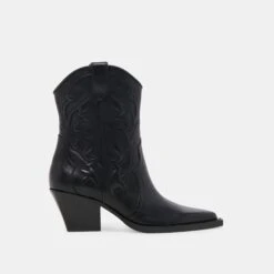 RIMONA BOOTIES BLACK LEATHER(Rimona Booties Black Leather)